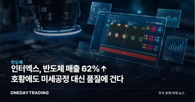 인터엑스, 반도체 매출 62%↑ 호황에도 미세공정 대신 품질에 건다