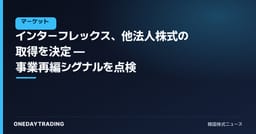 インターフレックス、他法人株式の取得を決定 — 事業再編シグナルを点検