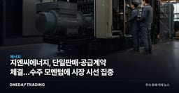 지엔씨에너지, 단일판매·공급계약 체결…수주 모멘텀에 시장 시선 집중