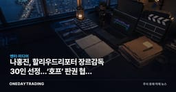나홍진, 할리우드리포터 장르감독 30인 선정…‘호프’ 판권 협상 시험대