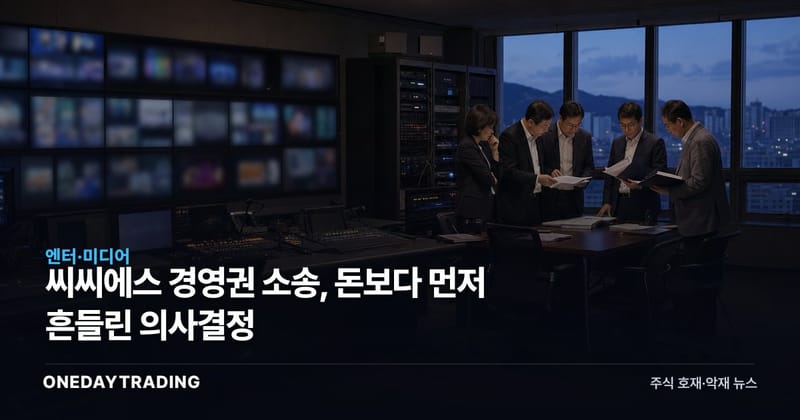 씨씨에스 경영권 소송, 돈보다 먼저 흔들린 의사결정