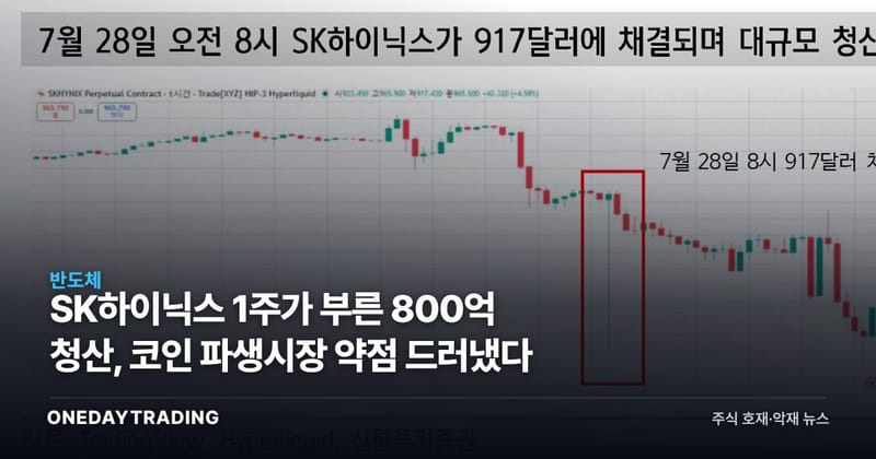 SK하이닉스 1주가 부른 800억 청산, 코인 파생시장 약점 드러냈다