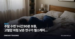 주말 수면 1시간30분 보충, 고혈압 위험 낮춘 연구가 헬스케어에 던진 질문