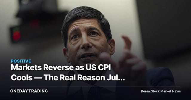Markets Reverse as US CPI Cools — The Real Reason July Rate Hike Odds Plunged 10 Points