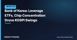 Bank of Korea: Leverage ETFs, Chip Concentration Drove KOSPI Swings