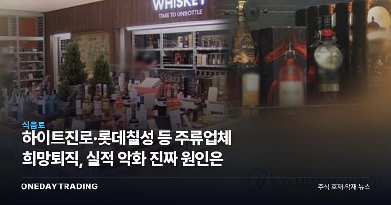 하이트진로·롯데칠성 등 주류업체 희망퇴직, 실적 악화 진짜 원인은