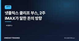 넷플릭스 클리프 부스, 2주 IMAX가 말한 돈의 방향