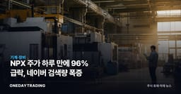 NPX 주가 하루 만에 96% 급락, 네이버 검색량 폭증