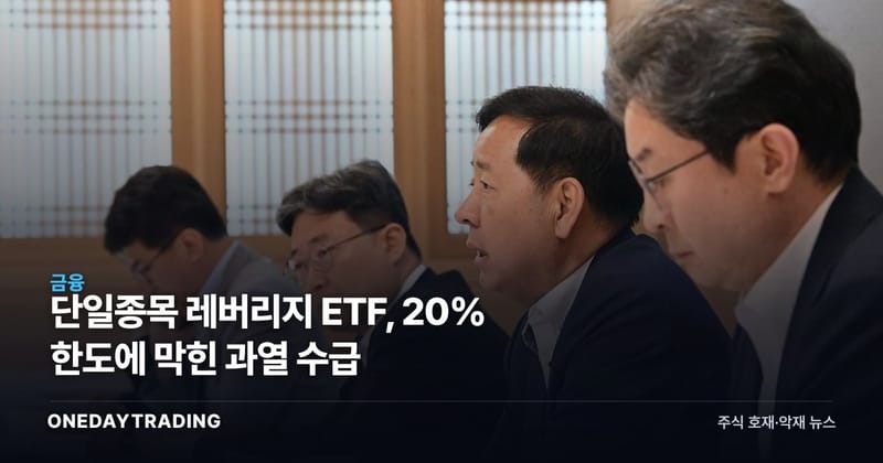 단일종목 레버리지 ETF, 20% 한도에 막힌 과열 수급