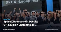 SpaceX Bounces 9% Despite 911.5 Million Share Unlock — Absorbing the Supply Shock