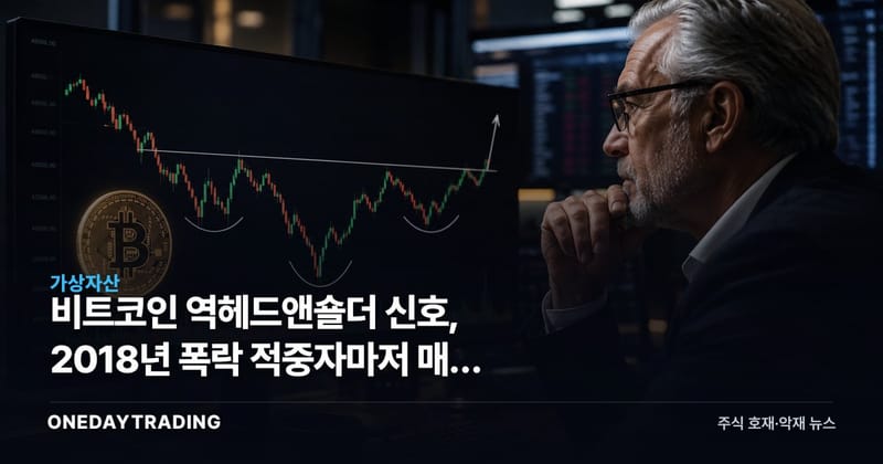 비트코인 역헤드앤숄더 신호, 2018년 폭락 적중자마저 매우 이례적이라 했다
