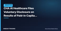CHA AI Healthcare Files Voluntary Disclosure on Results of Paid-in Capital Increase / Equity-Linked Bond Issuance — Fundraising Completed