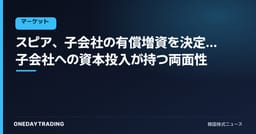 スピア、子会社の有償増資を決定…子会社への資本投入が持つ両面性