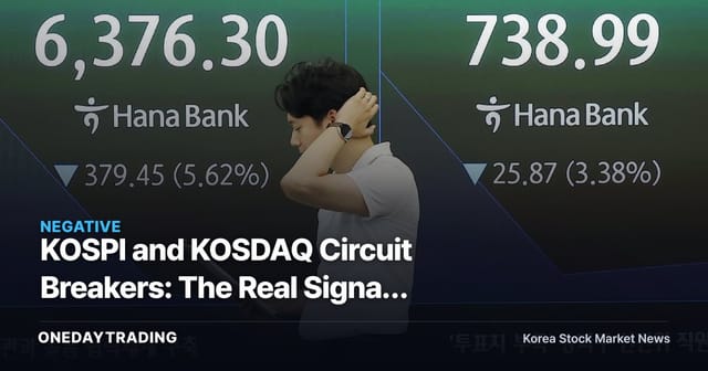 KOSPI and KOSDAQ Circuit Breakers: The Real Signal Behind the 8% Plunge