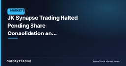 JK Synapse Trading Halted Pending Share Consolidation and Electronic Registration Change