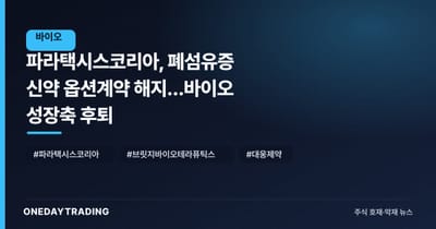 파라택시스코리아, 폐섬유증 신약 옵션계약 해지…바이오 성장축 후퇴