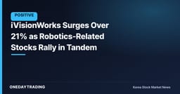 iVisionWorks Surges Over 21% as Robotics-Related Stocks Rally in Tandem