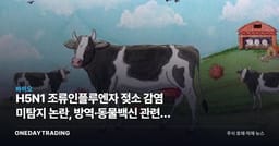 H5N1 조류인플루엔자 젖소 감염 미탐지 논란, 방역·동물백신 관련주 영향은