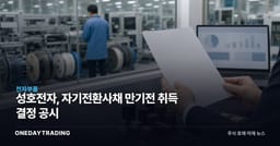 성호전자, 자기전환사채 만기전 취득 결정 공시