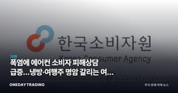 폭염에 에어컨 소비자 피해상담 급증…냉방·여행株 명암 갈리는 여름 소비