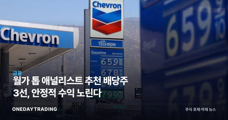 월가 톱 애널리스트 추천 배당주 3선, 안정적 수익 노린다