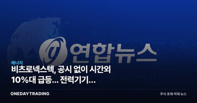 비츠로넥스텍, 공시 없이 시간외 10%대 급등... 전력기기株 수급의 정체