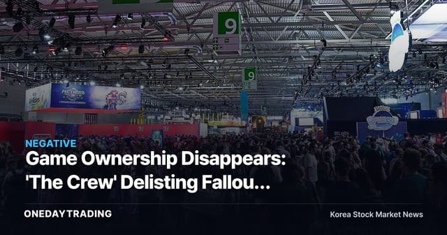 Game Ownership Disappears: 'The Crew' Delisting Fallout and the Warning of a Million Signatures