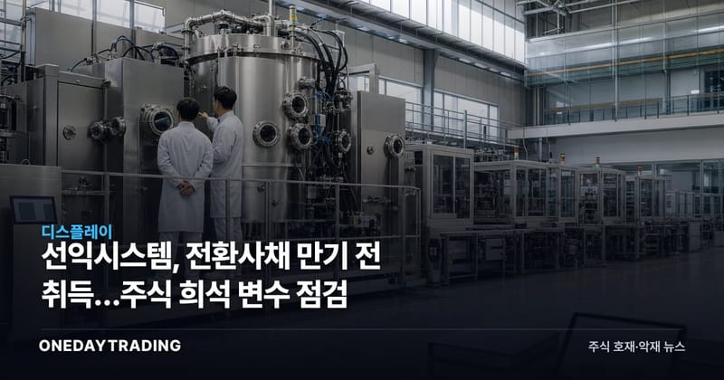 선익시스템, 전환사채 만기 전 취득…주식 희석 변수 점검