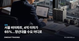 서울 비아파트, 4억 이하가 65%…청년대출 수요 어디로