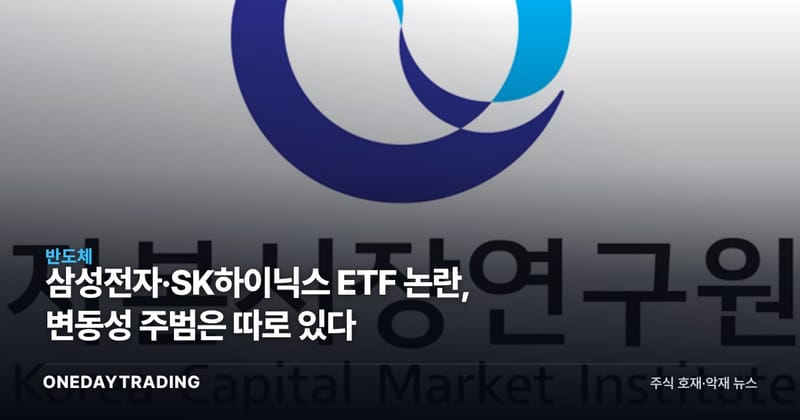 삼성전자·SK하이닉스 ETF 논란, 변동성 주범은 따로 있다