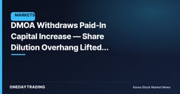 DMOA Withdraws Paid-In Capital Increase — Share Dilution Overhang Lifted, For Now
