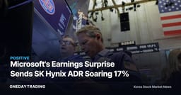 Microsoft's Earnings Surprise Sends SK Hynix ADR Soaring 17%