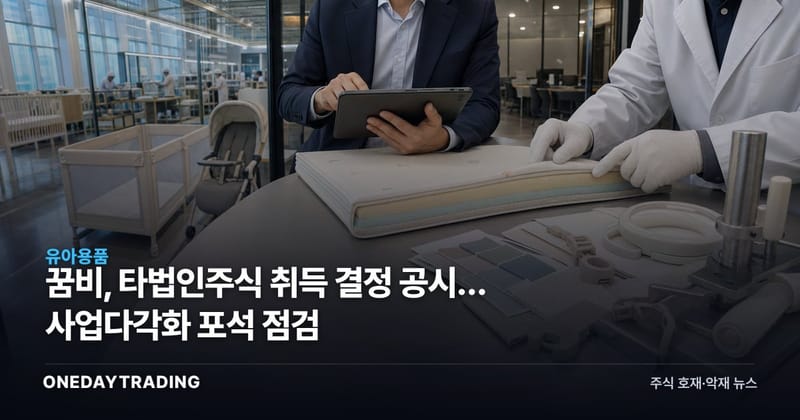 꿈비, 타법인주식 취득 결정 공시… 사업다각화 포석 점검