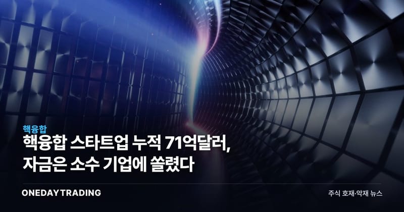 핵융합 스타트업 누적 71억달러, 자금은 소수 기업에 쏠렸다