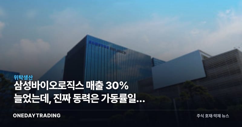 삼성바이오로직스 매출 30% 늘었는데, 진짜 동력은 가동률일까 환율일까