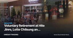 Voluntary Retirement at Hite Jinro, Lotte Chilsung and Other Liquor Makers: What's Really Behind the Earnings Slump?