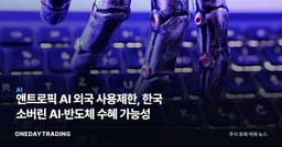 앤트로픽 AI 외국 사용제한, 한국 소버린 AI·반도체 수혜 가능성