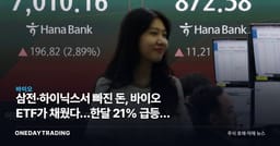 삼전·하이닉스서 빠진 돈, 바이오 ETF가 채웠다…한달 21% 급등의 진짜 이유