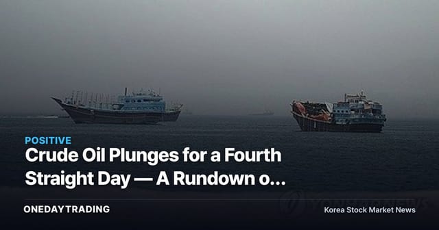 Crude Oil Plunges for a Fourth Straight Day — A Rundown of Winners and Losers as Hopes Rise for Resumed Hormuz Shipping