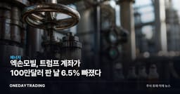 엑손모빌, 트럼프 계좌가 100만달러 판 날 6.5% 빠졌다