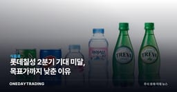 롯데칠성 2분기 기대 미달, 목표가까지 낮춘 이유