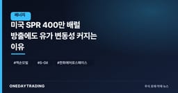 미국 SPR 400만 배럴 방출에도 유가 변동성 커지는 이유
