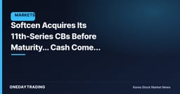 Softcen Acquires Its 11th-Series CBs Before Maturity... Cash Comes Before Dilution