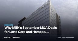 Why MBK’s September M&A Deals for Lotte Card and Homeplus Are Moving Financial Stocks