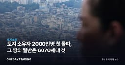 토지 소유자 2000만명 첫 돌파, 그 땅의 절반은 6070세대 것