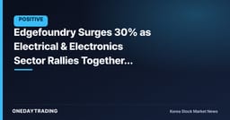 Edgefoundry Surges 30% as Electrical & Electronics Sector Rallies Together, Search Volume Spikes