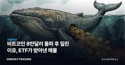 비트코인 8만달러 돌파 후 밀린 이유, ETF가 받아낸 매물