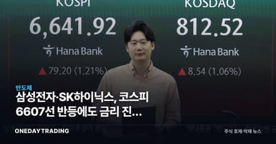 삼성전자·SK하이닉스, 코스피 6607선 반등에도 금리 진정 효과는 시험대