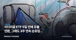 이더리움 ETF 5일 만에 유출 전환, 그래도 3주 연속 순유입인 이유