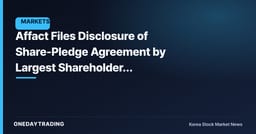 Affact Files Disclosure of Share-Pledge Agreement by Largest Shareholder, Flagging Possible Change of Control
